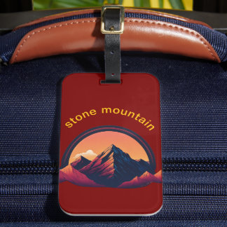 Stone Mountain minimalistisch ontwerp - Bagagelabel