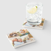 Stone Onderzetter 4 Foto Sjabloon Edge Print (Zijkant)