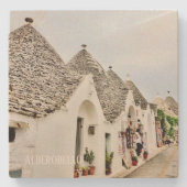 Stone Onderzetter Alberobello in Puglia, Italië (Voorkant)