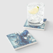 Stone Onderzetter Blue Angel (Zijkant)