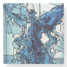 Stone Onderzetter Blue Angel