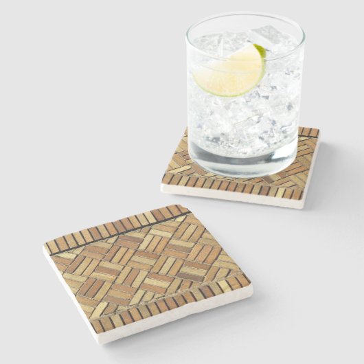 Stone Onderzetter - Brick Pattern (Zijkant)