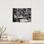 Stone pad in zwart-wit poster (Keuken)