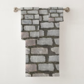 Stone Pathway Gray Cobblestone Street Sidewalk Bad Handdoek (Insitu)