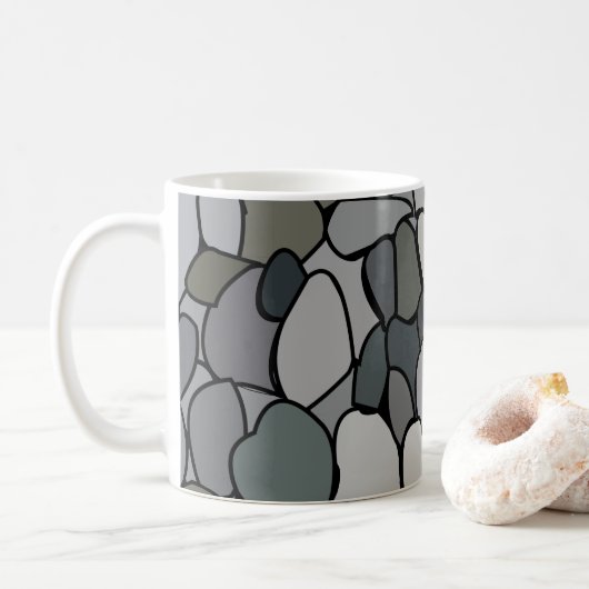 Stone Pebbles Modern Koffiemok (Met donut)