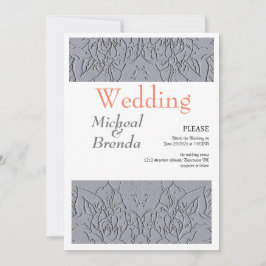 Stone Rozen Motif Invitation Kaart