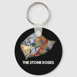 Stone Rozen Pet Manchester Button Key Ring Sleutelhanger