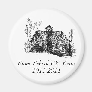 Stone School 100 jaar Magnet Magneet