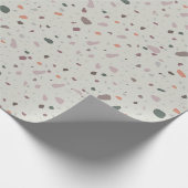 Stone Terrazzo Pattern Cadeaupapier (Hoek)