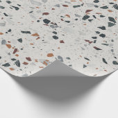 Stone Terrazzo Pattern Cadeaupapier (Hoek)