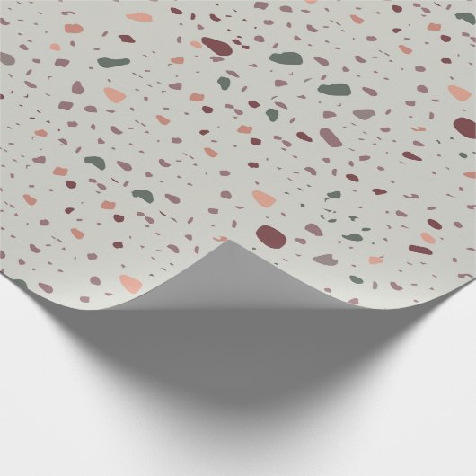 Stone Terrazzo Pattern Cadeaupapier (Hoek)