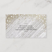 Stone Texture Sequin Accent Eye Lashes Visitekaartje (Achterkant)