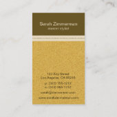 Stone Textured Gold Visitekaartje (Achterkant)