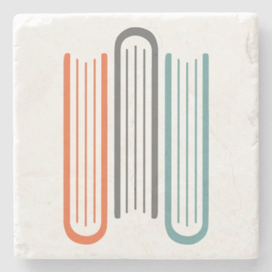 Stone Tile Onderzetter 3 Boeken WNBA Logo (Voorkant)