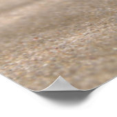 Stone toren op strand poster (Hoek)