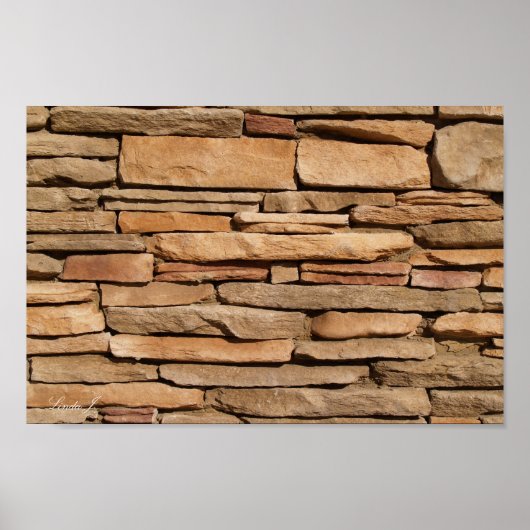 Stone Wall Background Canvas of Poster (Voorkant)