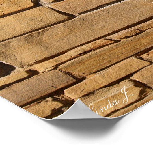 Stone Wall Background Canvas of Poster (Hoek)