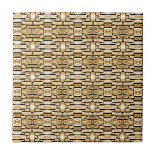 Stone Wall Tan Rustic Southwest Geometric Pattern Tegeltje