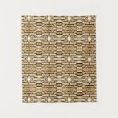Stone Wall Tan Southwest Rustic geometric Pattern Wandkleed (Voorkant)