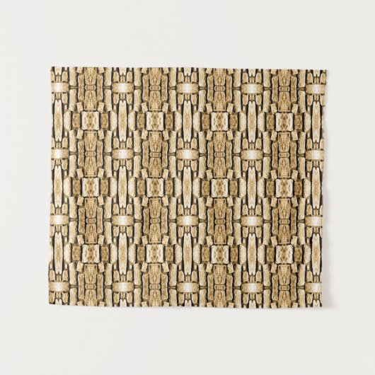 Stone Wall Tan Southwest Rustic geometric Pattern Wandkleed (Voorkant (horizontaal))