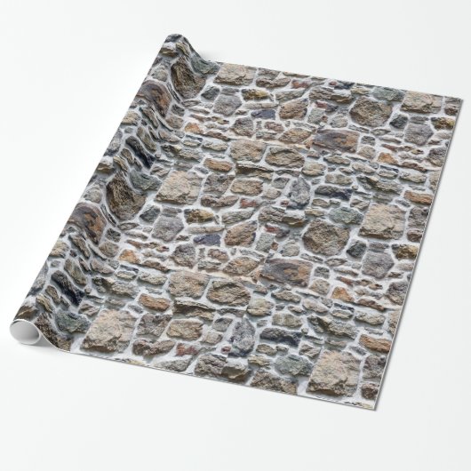 Stone Wall Wrapping Paper Cadeaupapier (Uitgerold)