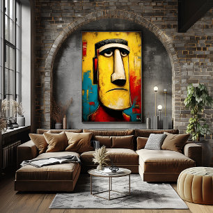 Stone Witness — Hedendaagse Abstract Expressionism Poster