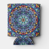 Stone Wonder Blue Fractal Kaleidoscope Blikjeskoeler (Voorkant)