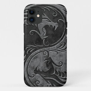 Stone Yin Yang Dragons iPhone 11 Hoesje