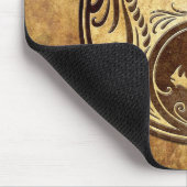 Stone Yin Yang Dragons Muismat (Hoek)