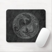 Stone Yin Yang Dragons Muismat (Met muis)