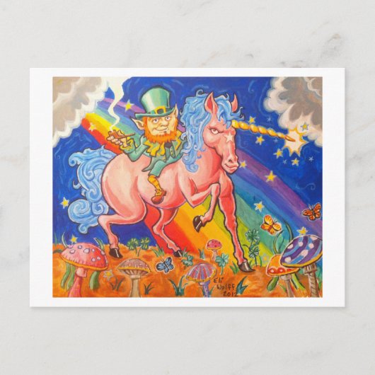 Stoned Leprachaun Briefkaart (Voorkant)