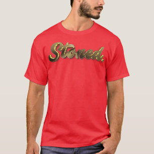 Stoned Typografisch Streetwear Design T-shirt