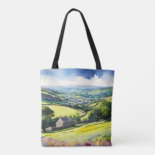 "Stonedale" Breed landschap Yorkshire Dales Scène Draagtas