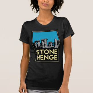 Stonehenge art deco reisposter t-shirt