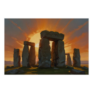 Stonehenge bij zonsopgang perfect poster