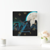 Stonehenge Celtic Standing Stones & Moon Vierkante Klok (Huis)