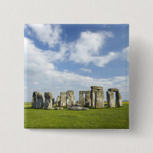 Stonehenge (circa 2500 v.Chr.), UNESCO Werelderfgo Vierkante Button 5,1 Cm