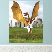 Stonehenge Draak Canvas Afdruk (Insitu (Houten vloer))