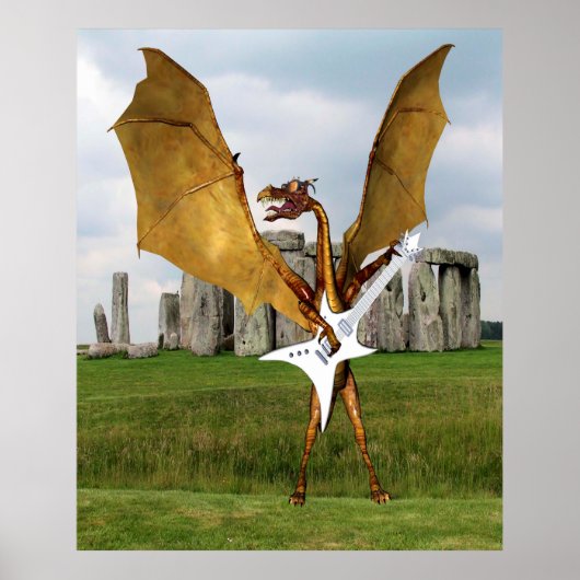 Stonehenge Draak Poster (Voorkant)