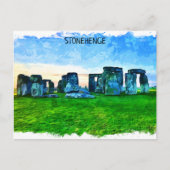 Stonehenge Engeland Schilderij Briefkaart (Voorkant)