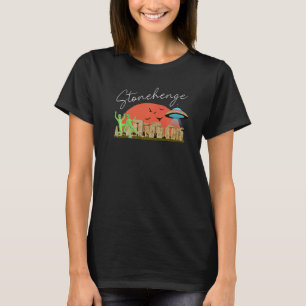 Stonehenge England Souvenir Alien & Flying Saucer T-shirt