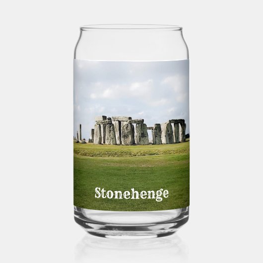 Stonehenge England Souvenir Can Glass Blikvorm Glas (Voorkant)