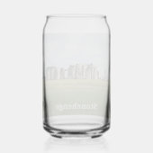 Stonehenge England Souvenir Can Glass Blikvorm Glas (Achterkant)