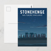 Stonehenge England Travel  Art Briefkaart (Voorkant / Achterkant)