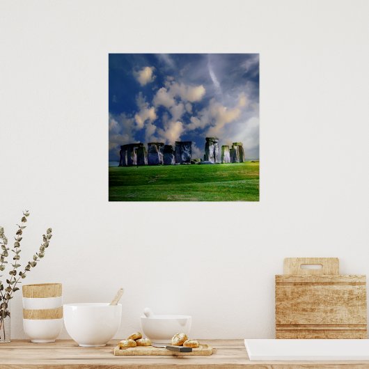 Stonehenge Landschap Poster (Keuken)