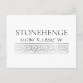 Stonehenge Latitude Longitude Briefkaart (Voorkant)