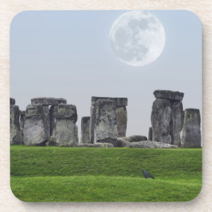 Stonehenge & Moon Ancient Historic Site of Power Bier Onderzetter