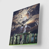 Stonehenge Mystical Druid Art History Horloge (Angle)