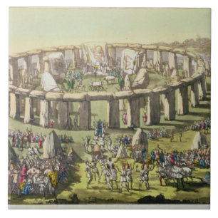 Stonehenge, of een cirkelvormige tempel van de Dru Tegeltje