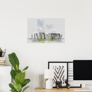Stonehenge Oude Monument Poster - Mystieke Kunst